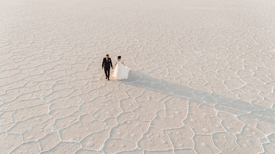 Wedding Bridals Photography at the Bonneville Salt Flats in Utah